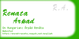 renata arpad business card